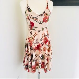 Floral dress with low back
